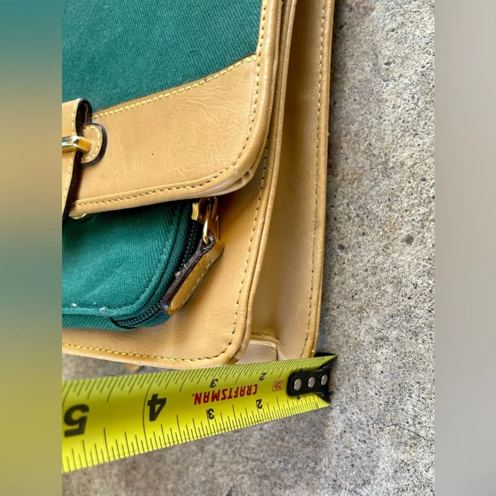 Vintage Leather Canvas Dooney & Bourke Multi Compartment Purse Handbag - Picture 13 of 13